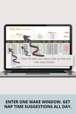 baby nap tracker spreadsheet Google Sheets instant download

