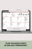 printable bachelorette party planner Excel digital download
