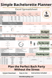 simple bachelorette party planner Excel spreadsheet download
