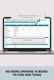 moving house packing list organizer Excel 