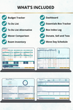 simple all in one moving planner Excel template