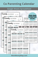 Coparenting Calendar Google Sheets Download