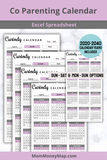 Coparenting Time-Sharing Calendar Excel