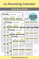 Coparenting Planner Excel Template