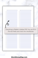 Blank Checklist Printable PDF A5 – Mom Money Map