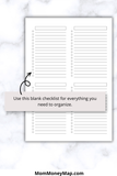 customizable blank checklist template