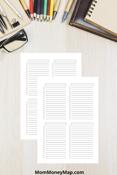Blank Checklist Printable PDF A5 for Tasks, To-Do Lists & Planning ...
