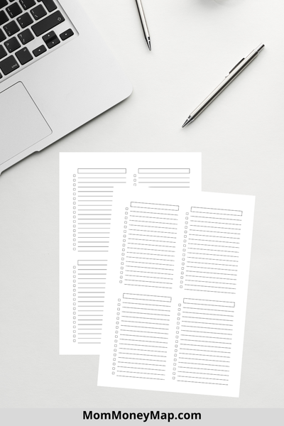 Blank Checklist Printable PDF A5 for Tasks, To-Do Lists & Planning ...