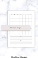 Monthly calendar PDF
