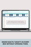 moving box inventory excel sheet