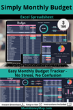 simple monthly budget excel spreadsheet dark mode