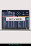 dark mode budget tracker excel template