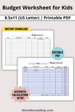 budgeting worksheets for students