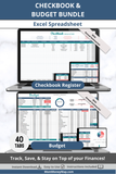 checkbook register with monthly budget