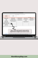 monthly and yearly summary appointment log for divorced parents