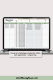divorced parent schedule spreadsheet