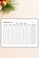 christmas card planning list printable