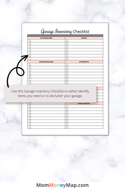 Excell Garage Inventory.pdf Garage Inventory Checklist Printable PDF – Organize Your Space – Mom ...