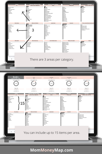 Spreadsheet Clutter Declutter Checklist Google Sheets Spreadsheet – Organize Your Home ...