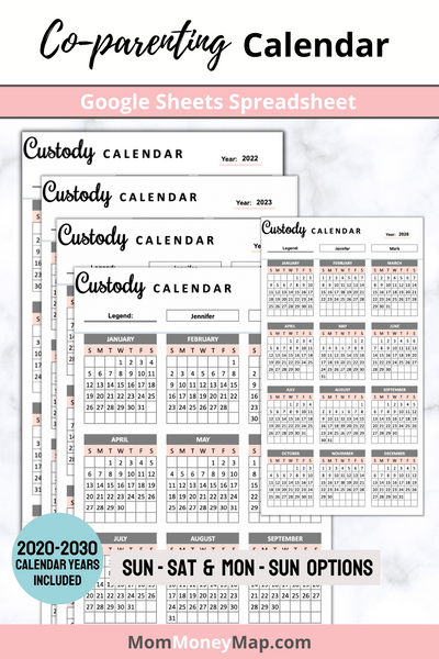 shared calendar for divorced parents