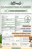 Digital child custody and co-parenting organizer