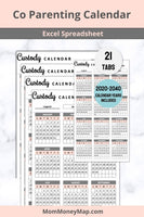 co-parenting custody calendar