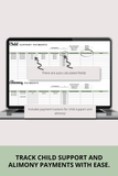 Green co-parenting planner Excel template
