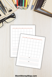 minimalist monthly calendar printable pdf