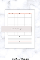 simple monthly calendar printable pdf