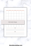 simple monthly calendar printable pdf