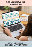 complete all in one moving planner Excel template
