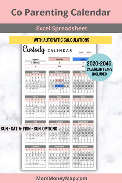 co parenting calendar