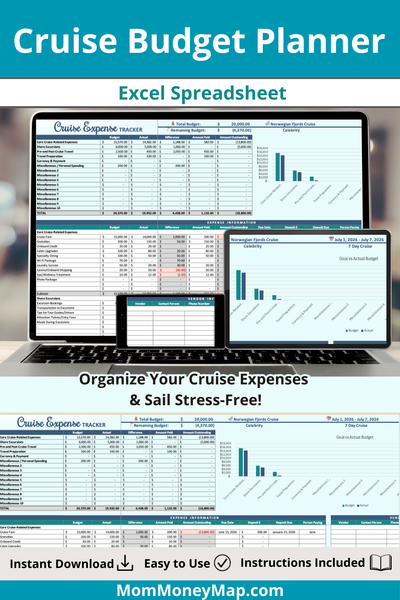 cruise budget excel spreadsheet template