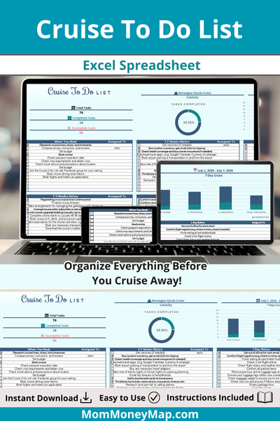cruise to-do list excel spreadsheet template