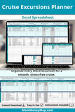 cruise excursion planner excel spreadsheet template