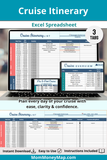 cruise itinerary excel spreadsheet template