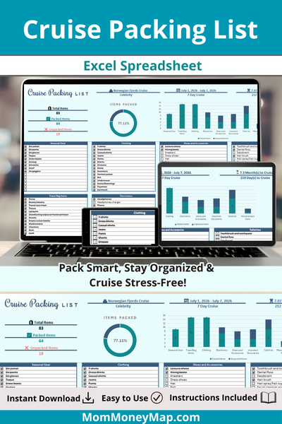 cruise packing list excel spreadsheet template