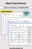 Meal Prep Planner Printable PDF