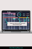 monthly expense tracker excel dark theme