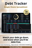 dark mode debt payoff tracker google sheets 20 debts