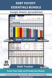 debt payoff essentials google sheets spreadsheet bundle