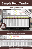 minimal debt tracker excel spreadsheet