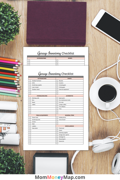 Garage Checklist.pdf Garage Inventory Checklist Printable PDF – Organize Your Space – Mom ...