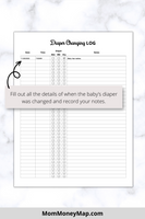 diaper changing log child care