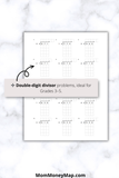 printable long division worksheets double digit divisor
