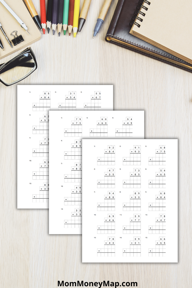 Multiplication Worksheets 2 Digits By 2 Digits Printable PDF – Mom ...