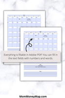 Monthly planner template