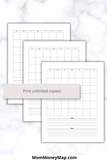 Blank calendar template