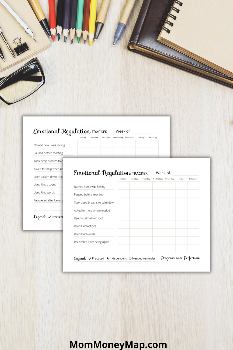Emotional Regulation Tracker Printable PDF | Feelings & Coping Tool ...