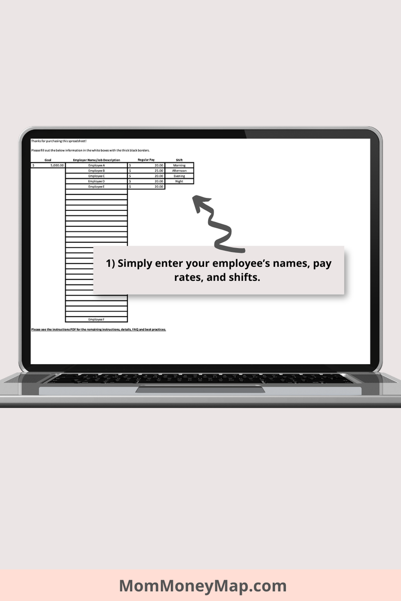 Simple Employee Wage Tracker Excel | Employee Payroll Tracker – Mom ...